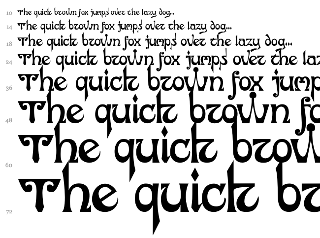 DK Jubileum font waterfall